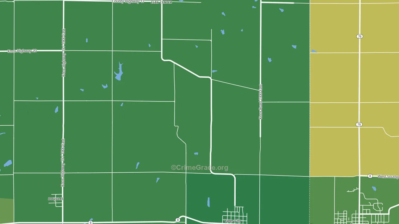 Uniontown, IL Map of Assault Rates