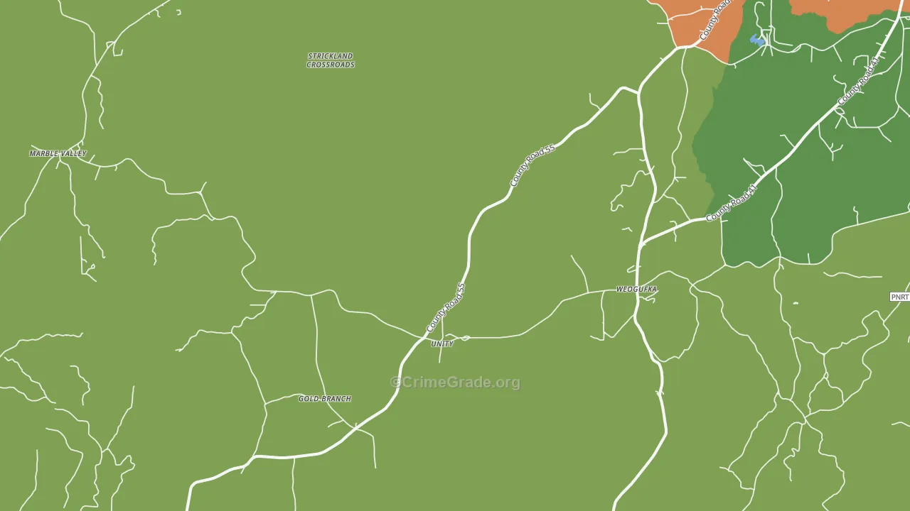 Unity, AL Map of Assault Rates
