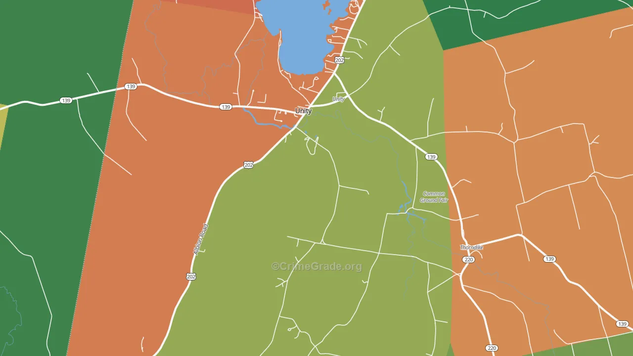 Unity, ME Map of Assault Rates
