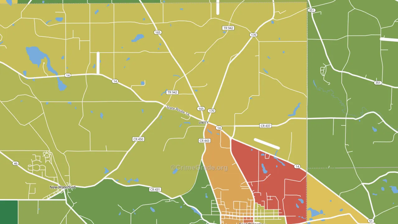 Unity, OH Map of Assault Rates