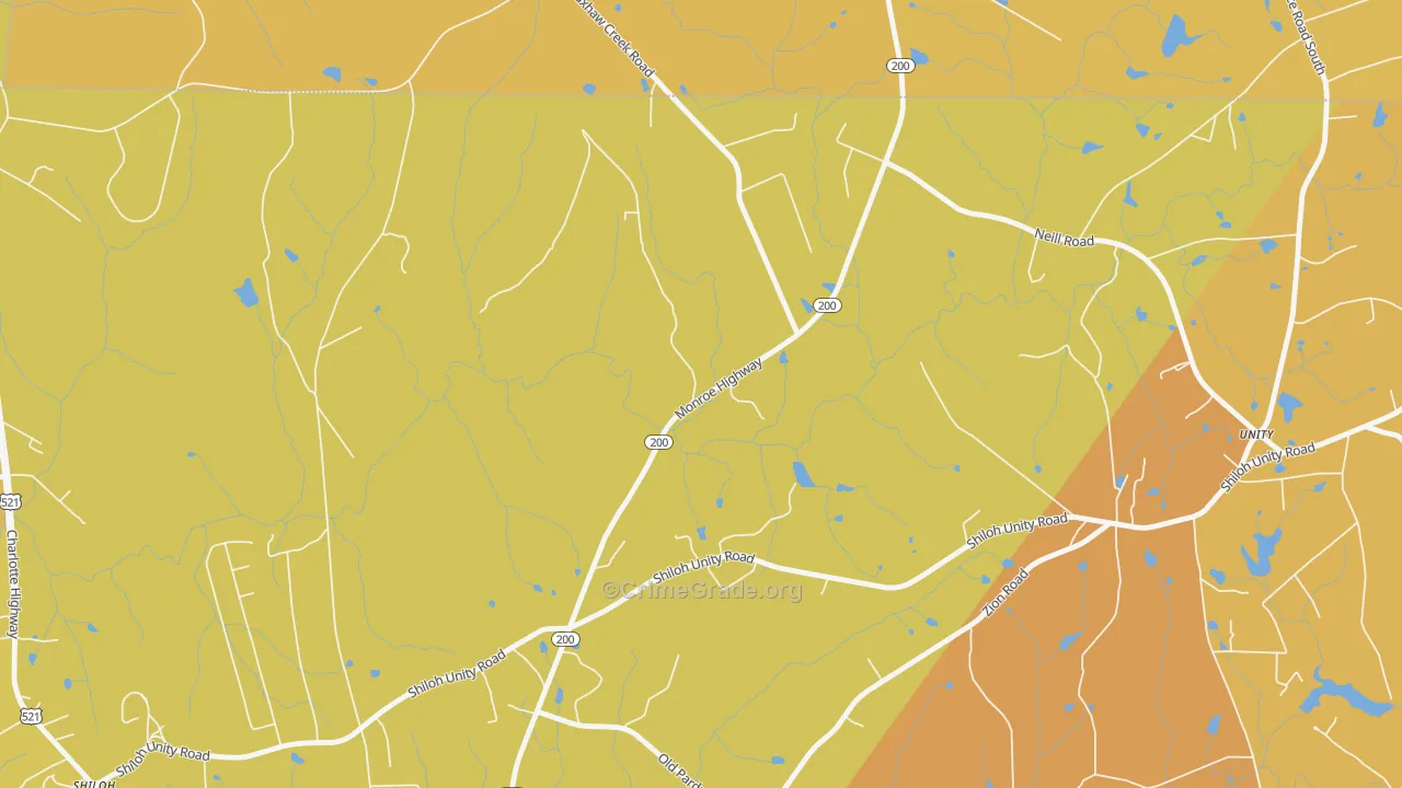 Unity, SC Map of Assault Rates