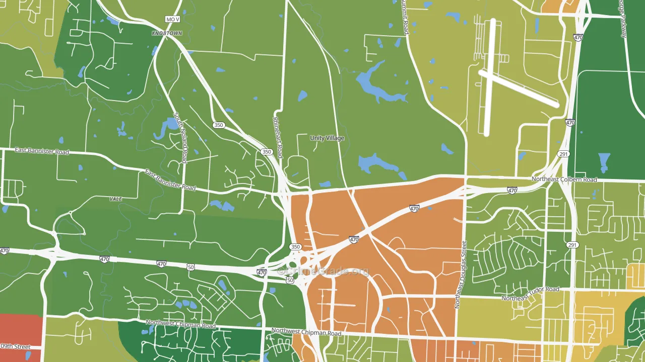 Unity Village, MO Map of Assault Rates