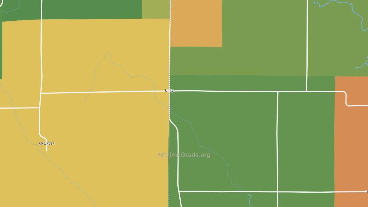 Unity, WI Map of Assault Rates