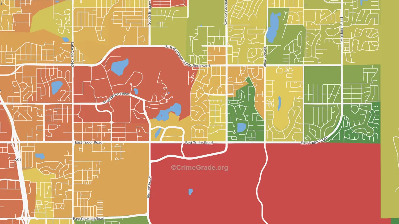 University Area, Anchorage, AK Map of Assault Rates