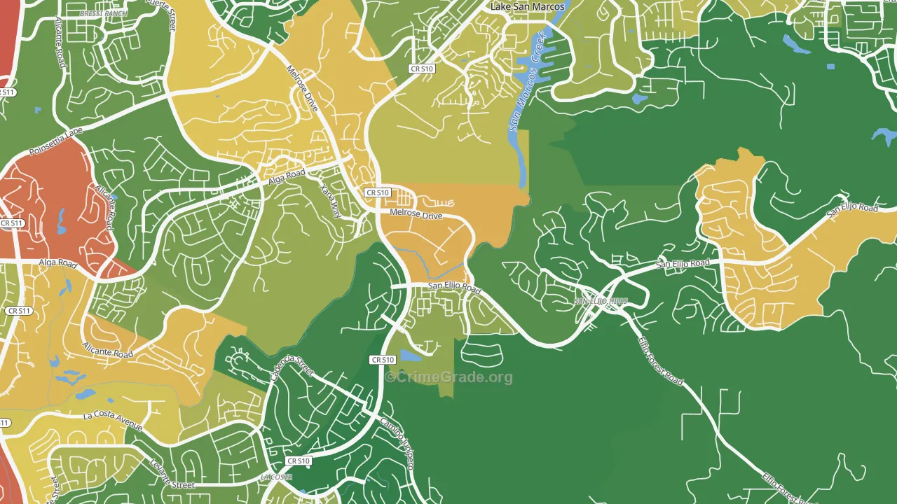 University Commons, San Marcos, CA Map of Assault Rates