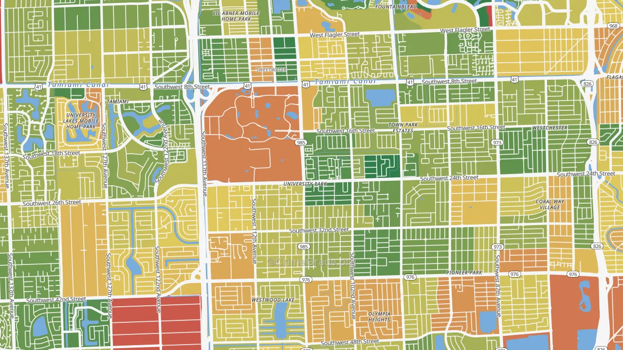 University Park, FL Map of Assault Rates