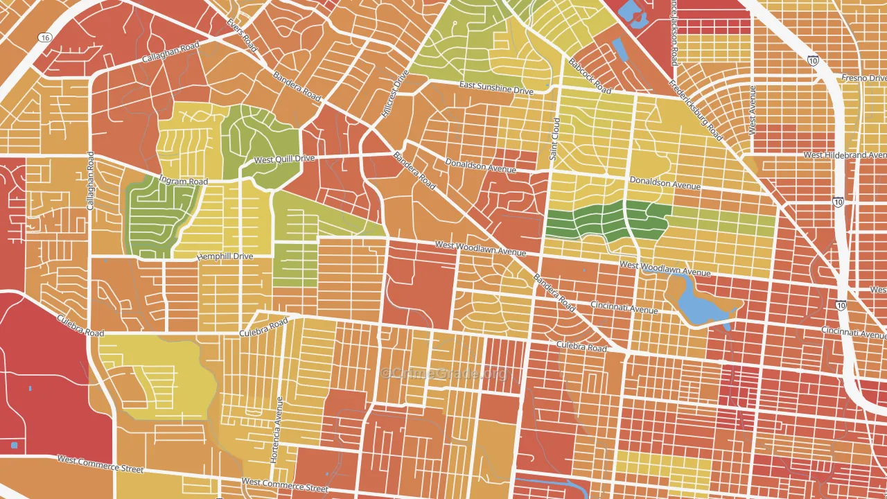 University Park-San Antonio, San Antonio, TX Map of Assault Rates