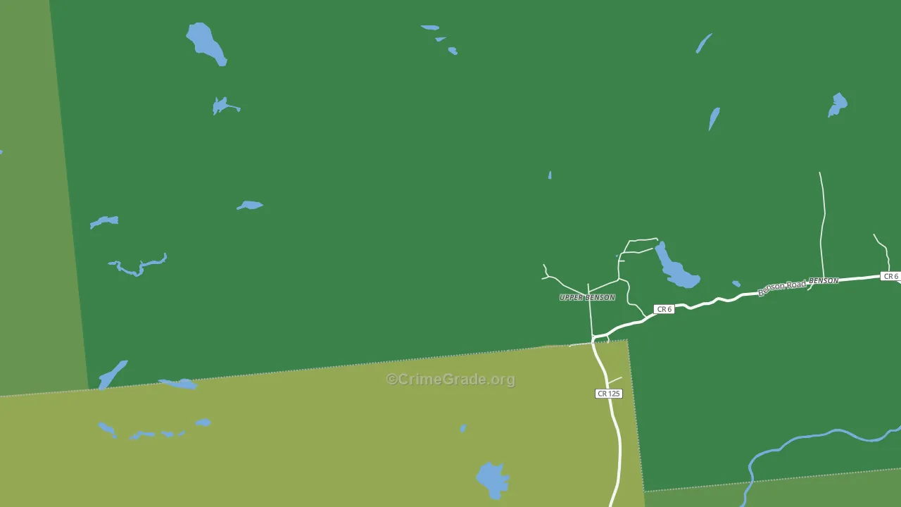 Upper Benson, NY Map of Assault Rates