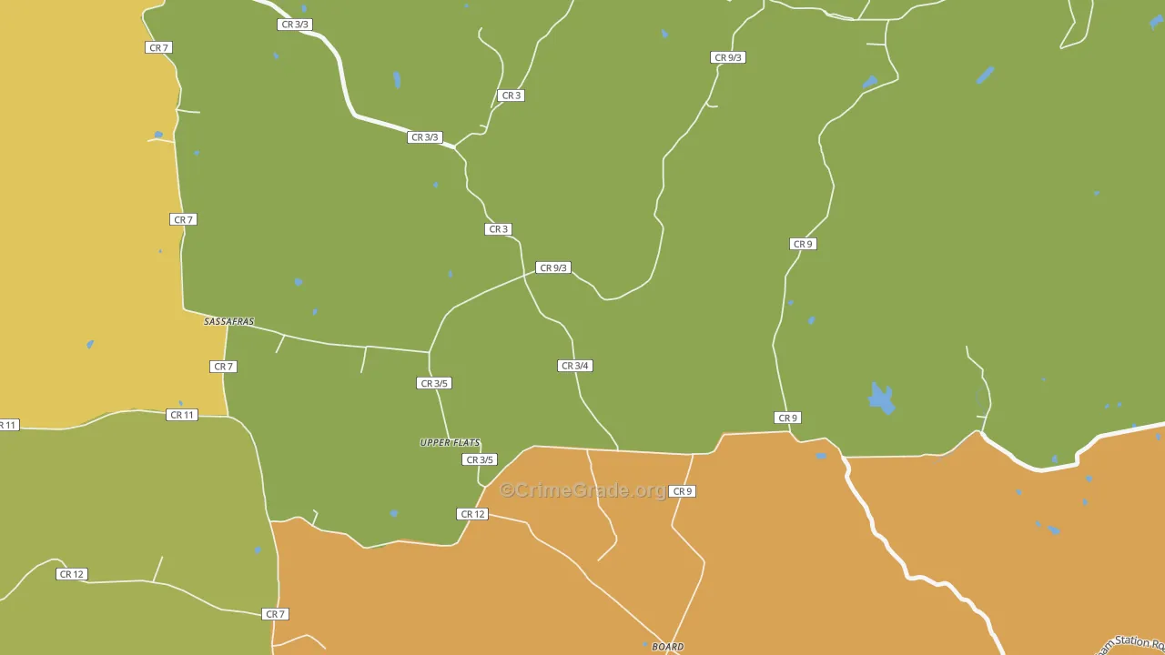 Upper Flats, WV Map of Assault Rates