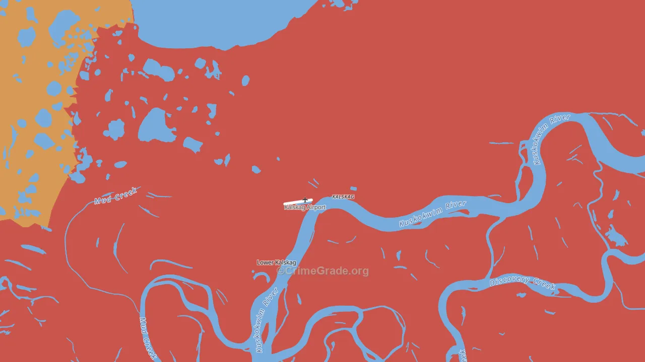 Upper Kalskag, AK Map of Assault Rates