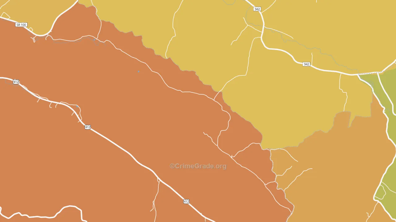 Upper Sinking, TN Map of Assault Rates