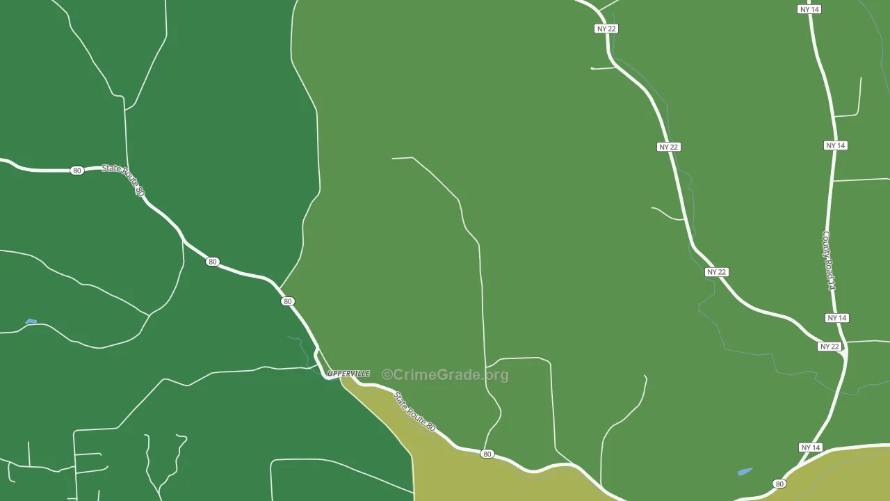 Upperville, NY Map of Assault Rates