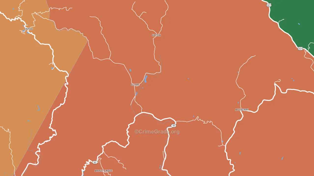 Upton, NC Map of Assault Rates