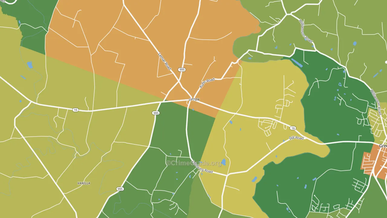 Upton, PA Map of Assault Rates