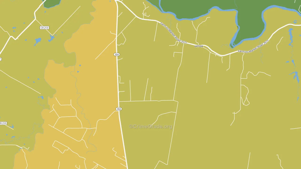 Upton, TX Map of Assault Rates