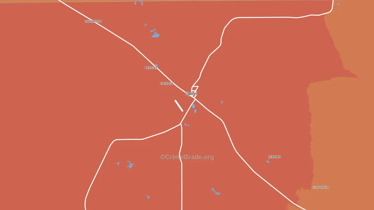 Upton, WY Map of Assault Rates