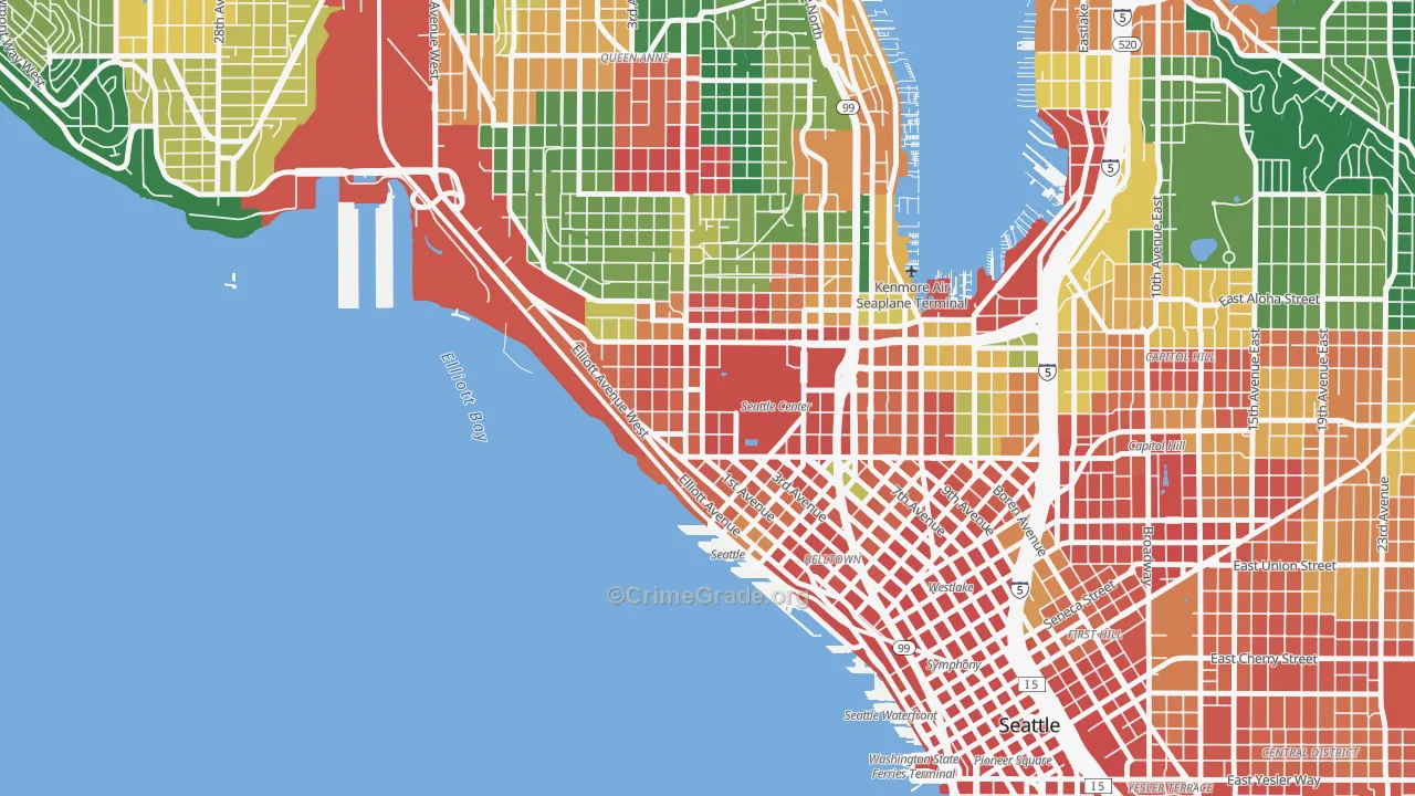 Uptown, Seattle, WA Map of Assault Rates