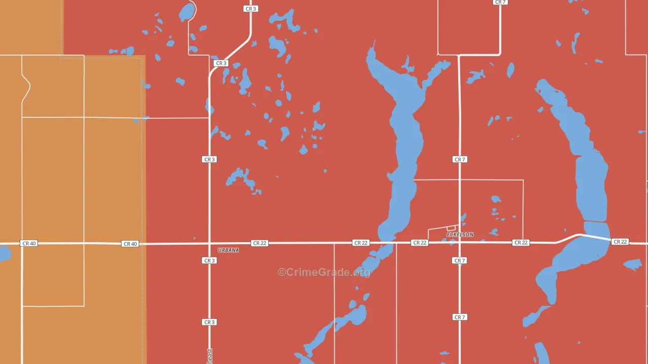 Urbana, ND Map of Assault Rates