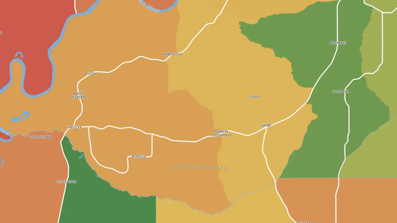 Uriah, AL Map of Assault Rates