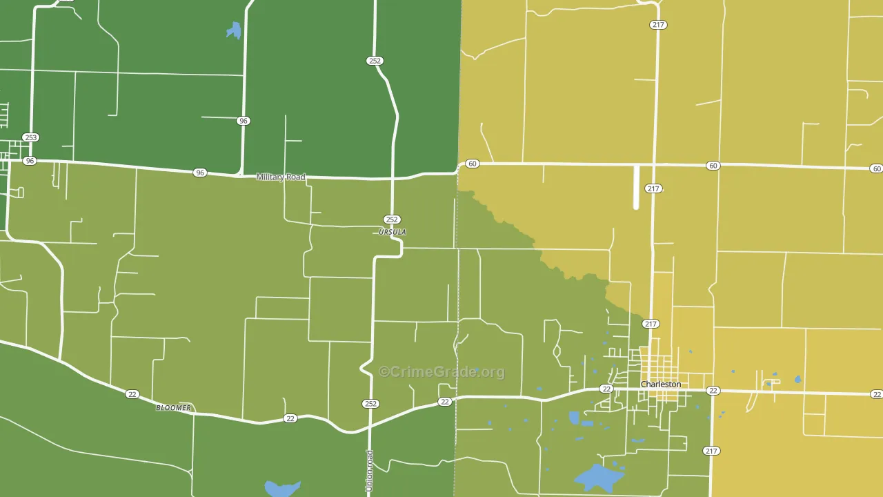Ursula, AR Map of Assault Rates