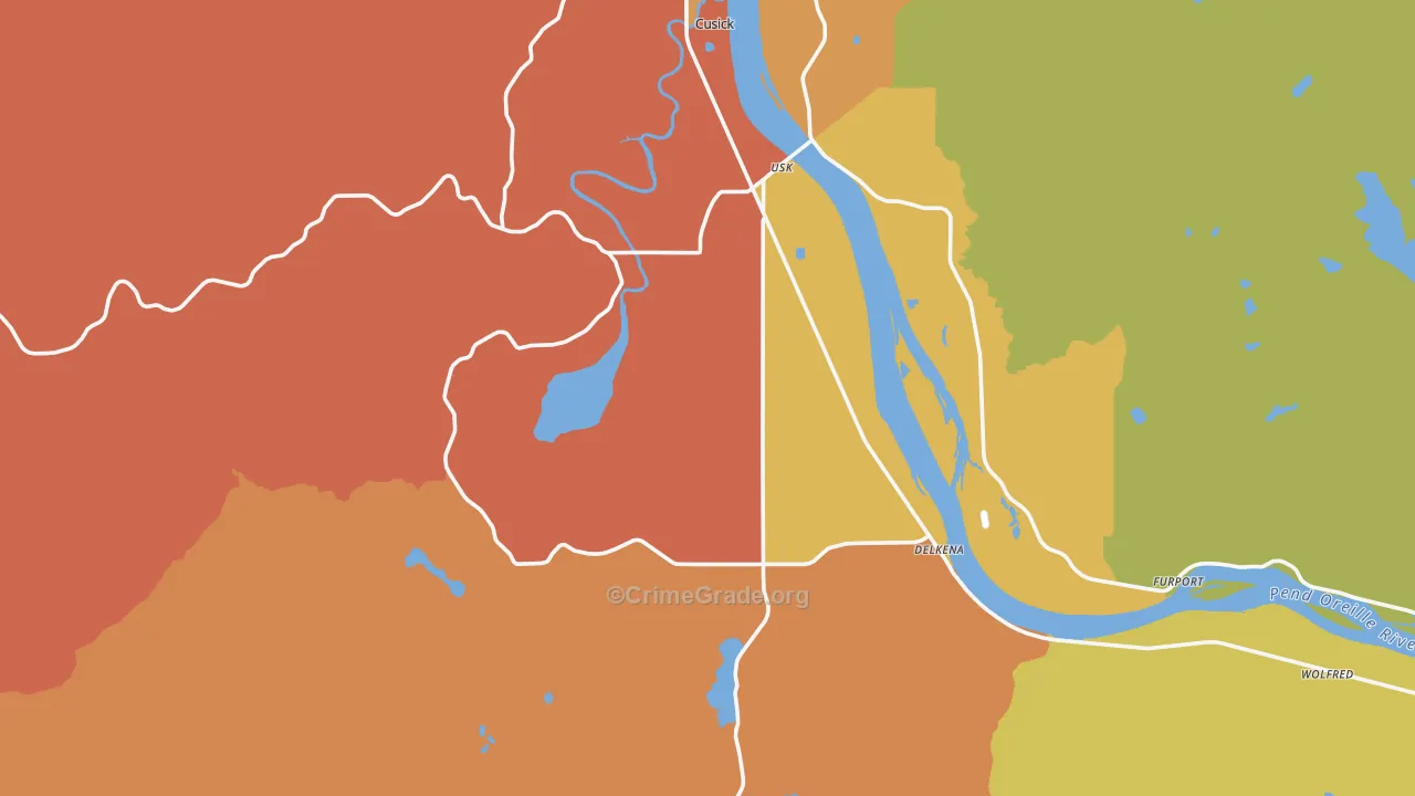 Usk, WA Map of Assault Rates