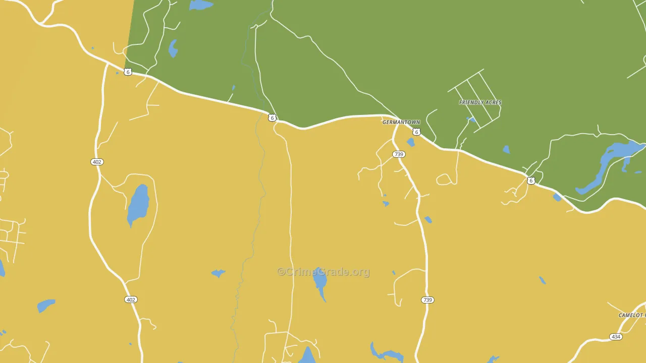Uswick, PA Map of Assault Rates