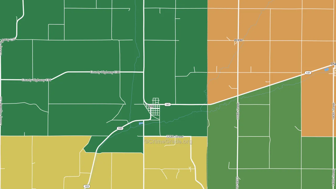 Ute, IA Map of Assault Rates