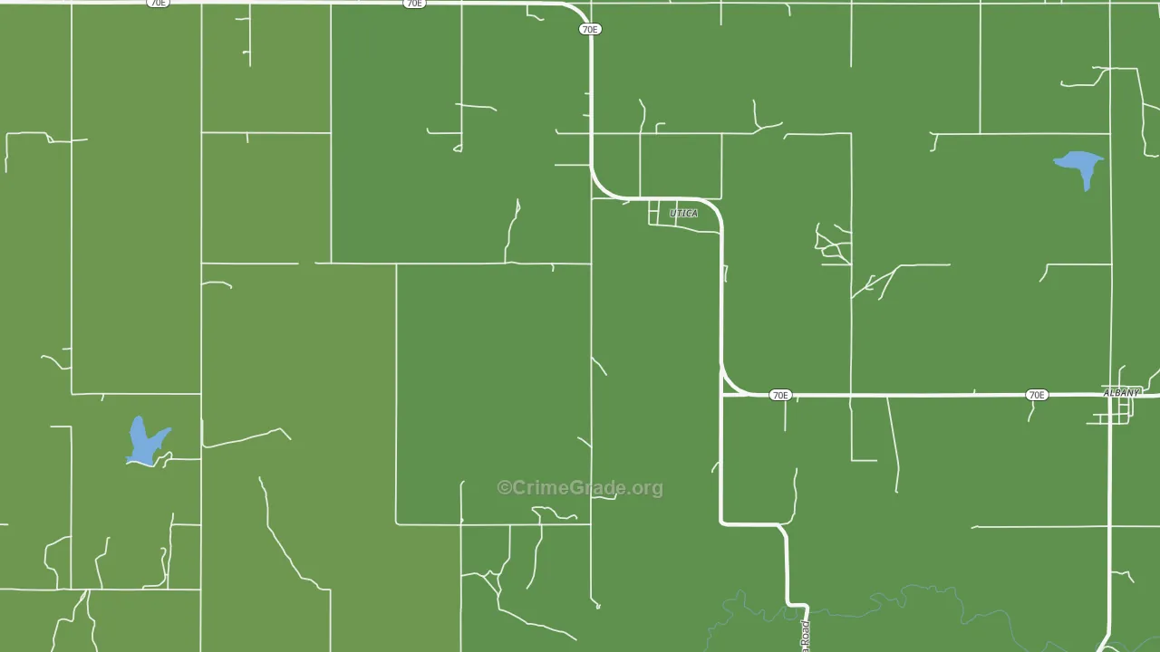 Utica, OK Map of Assault Rates