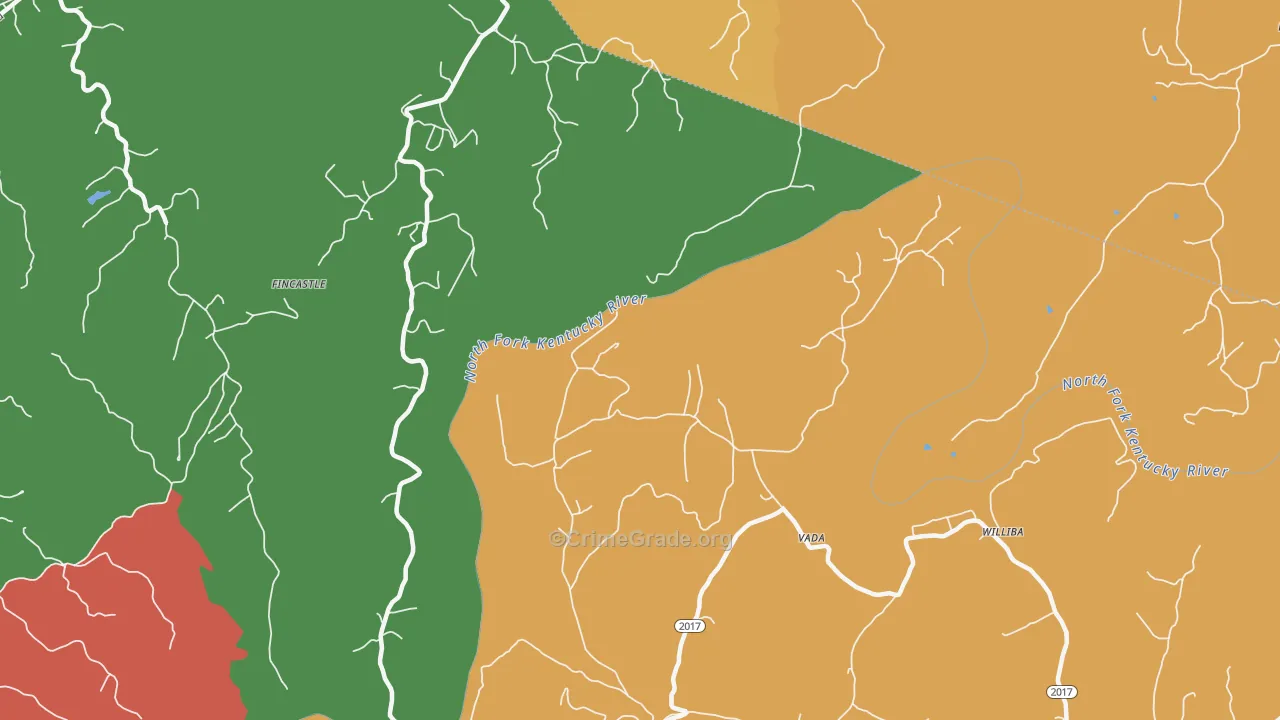 Vada, KY Map of Assault Rates