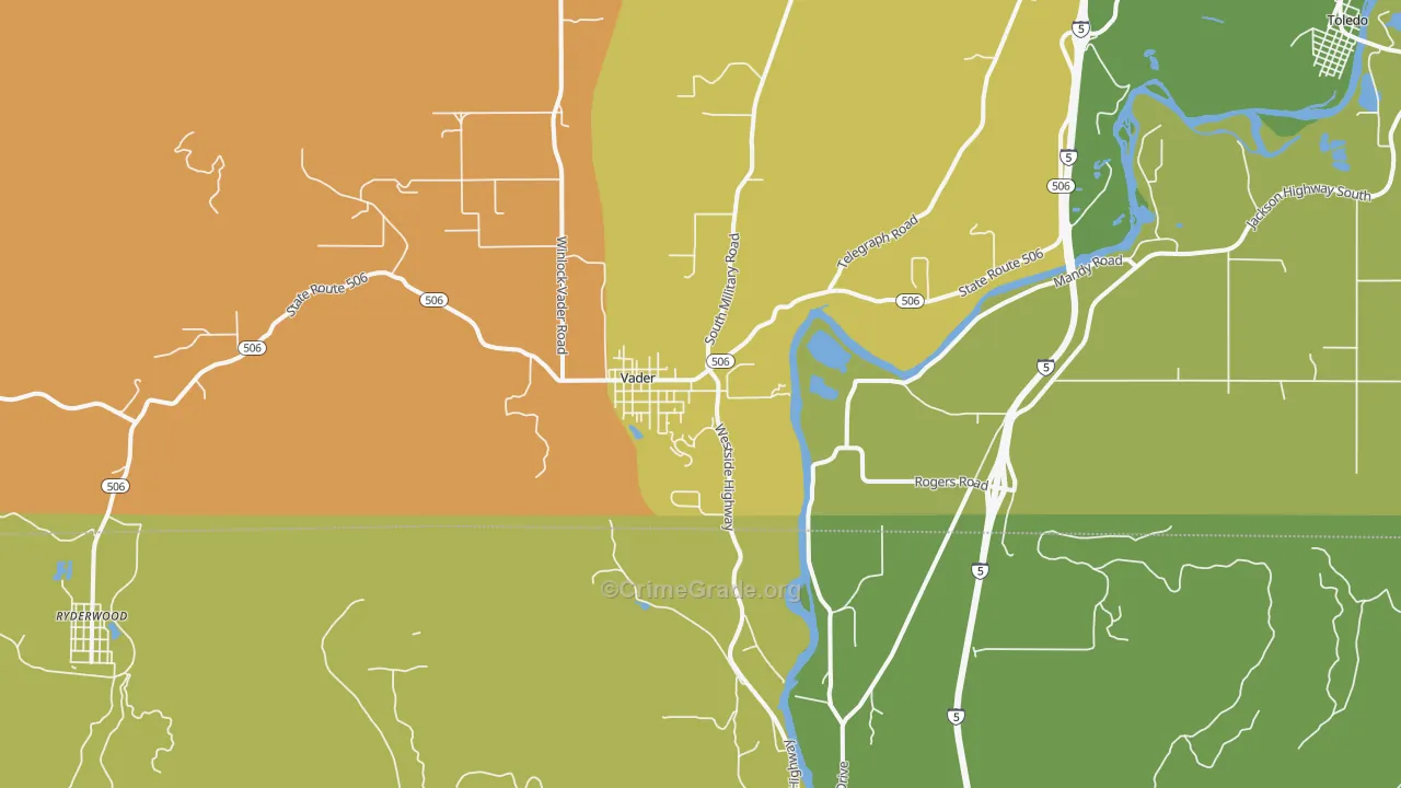 Vader, WA Map of Assault Rates