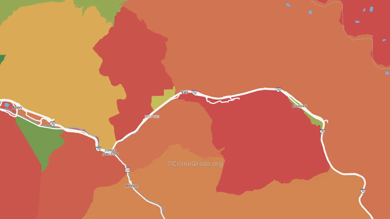 Vail, CO Map of Assault Rates