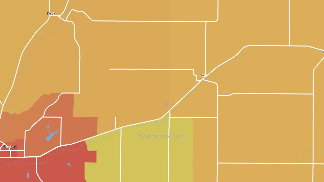 Vail, IA Map of Assault Rates