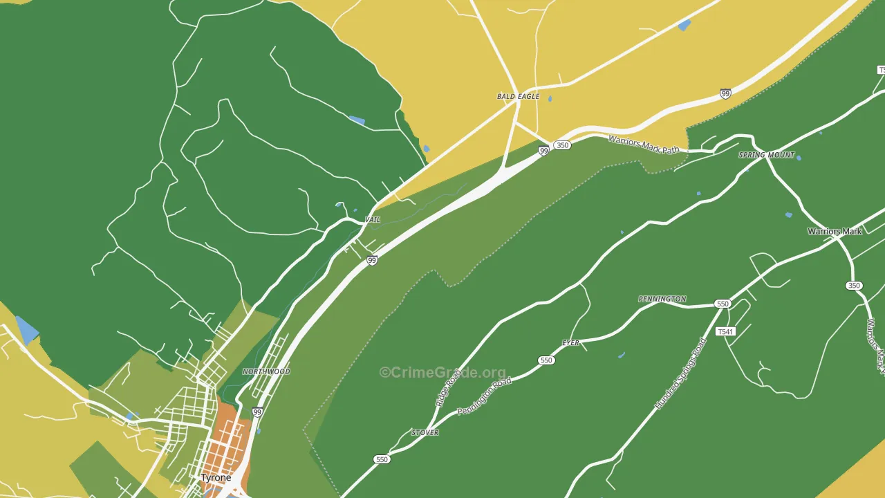 Vail, PA Map of Assault Rates
