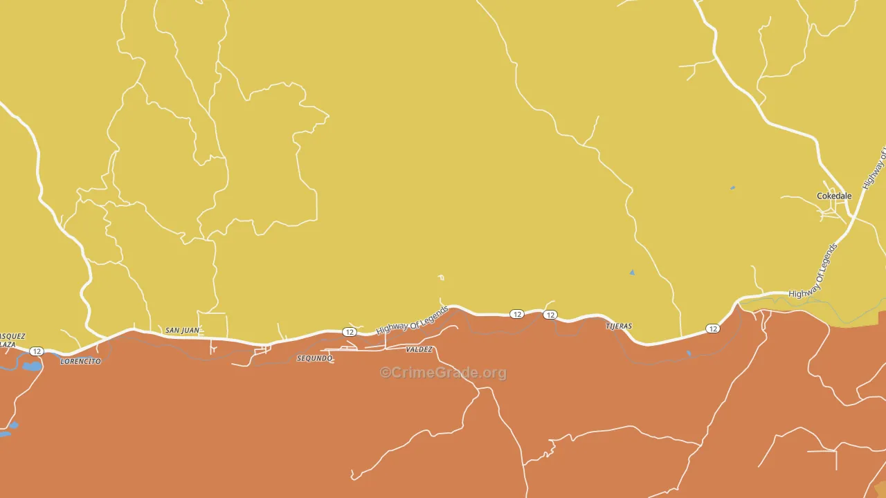 Valdez, CO Map of Assault Rates