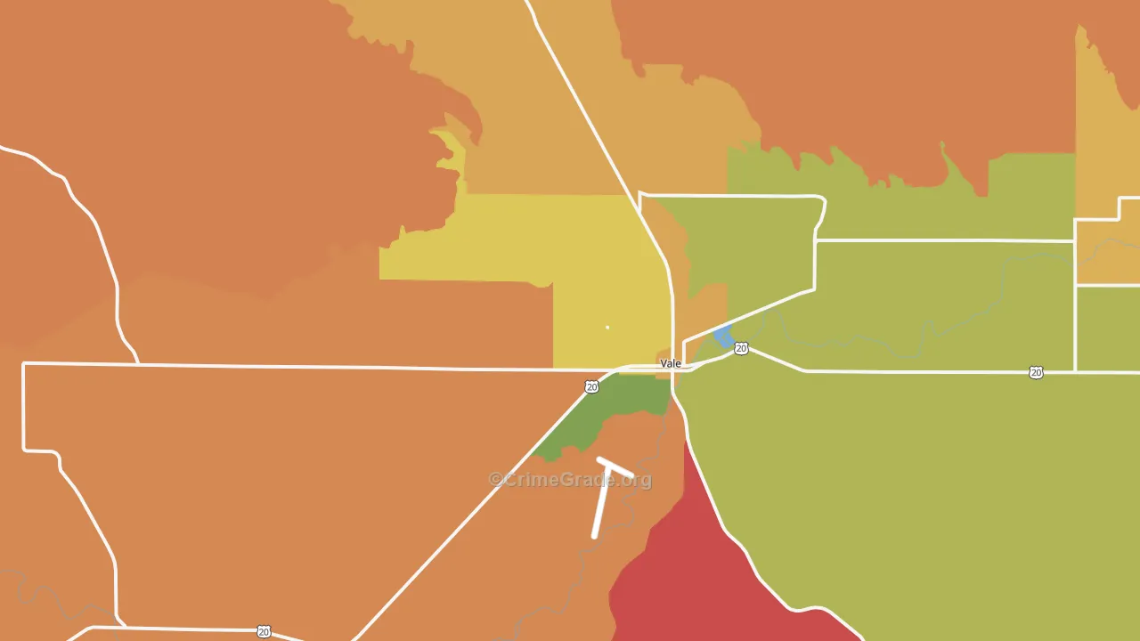 Vale, OR Map of Assault Rates