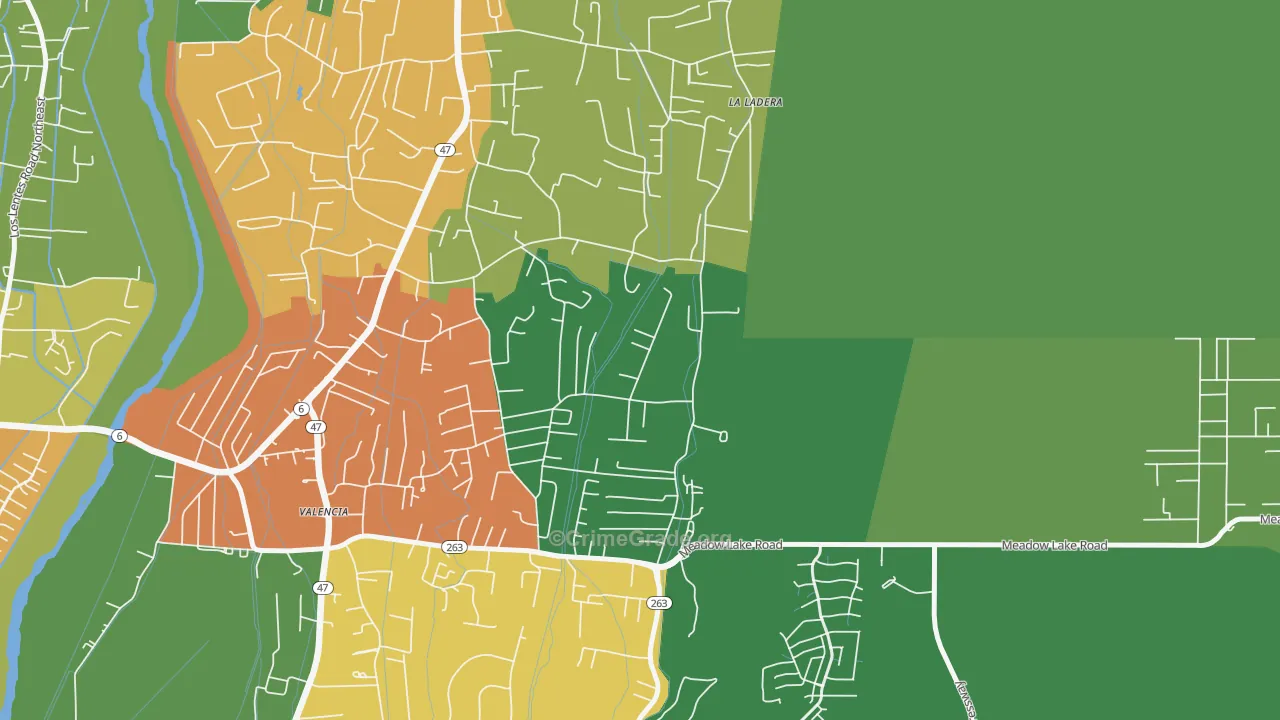Valencia, NM Map of Assault Rates