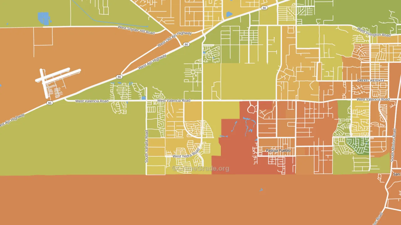 Valencia West, AZ Map of Assault Rates