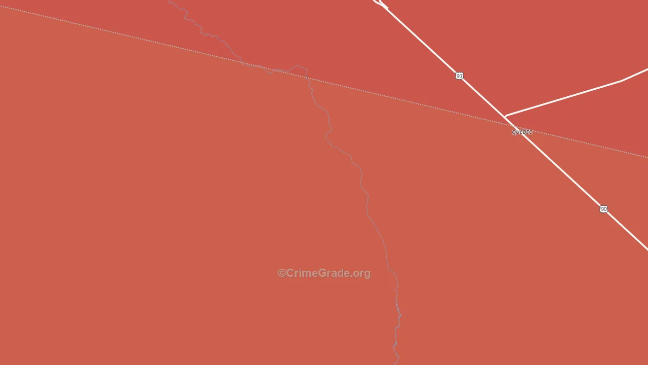 Valentine, TX Map of Assault Rates