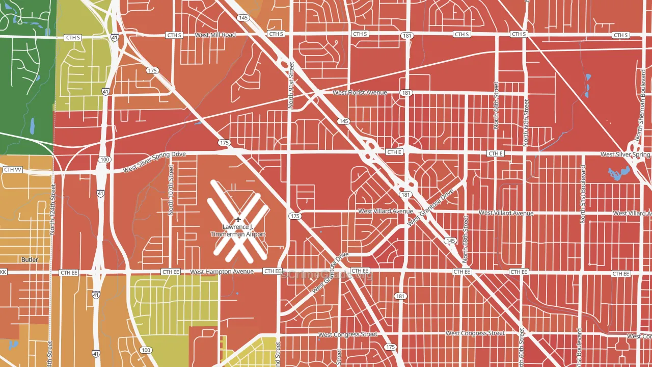 Valhalla, Milwaukee, WI Map of Assault Rates