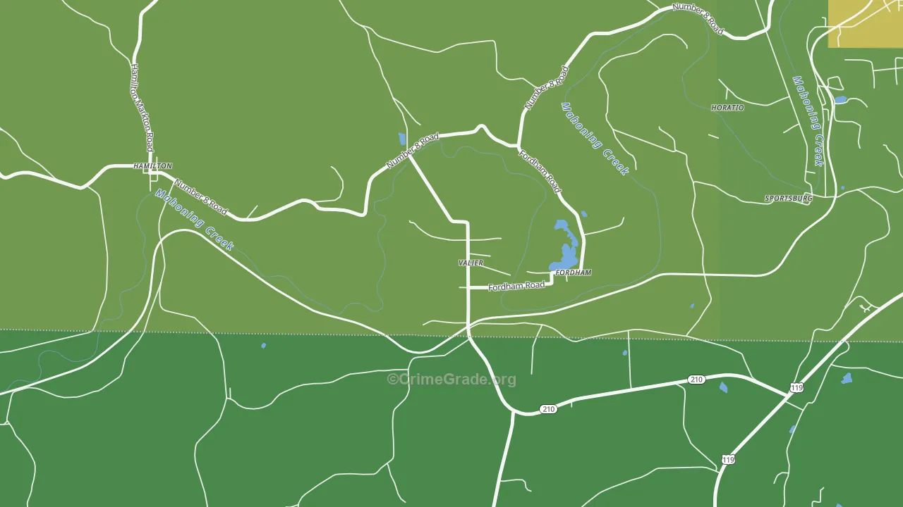 Valier, PA Map of Assault Rates