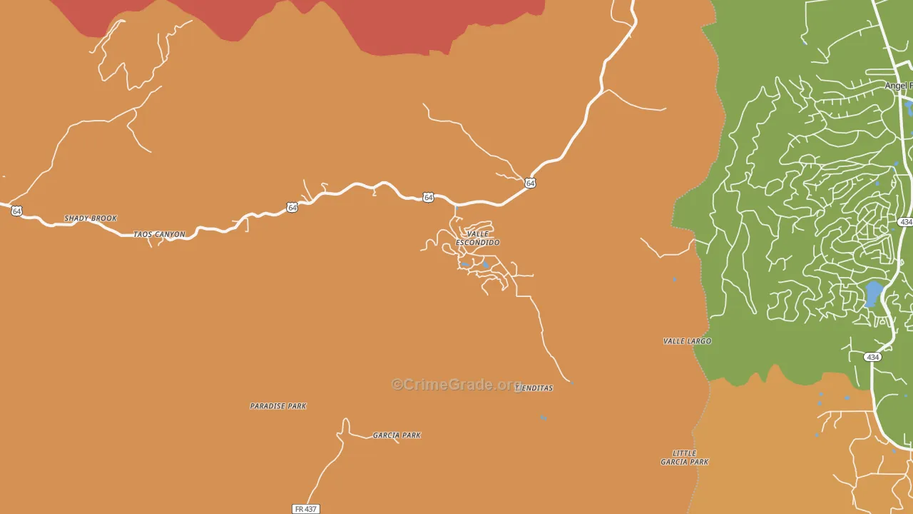 Valle Escondido, NM Map of Assault Rates