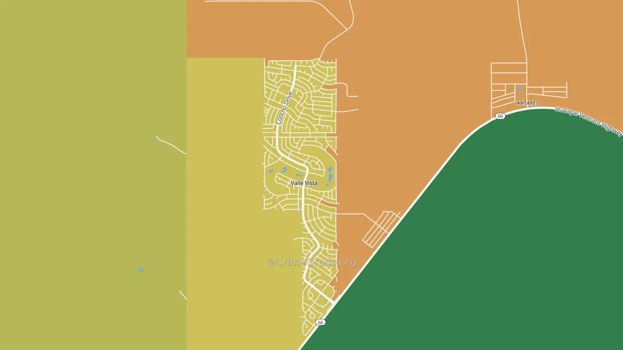 Valle Vista, AZ Map of Assault Rates