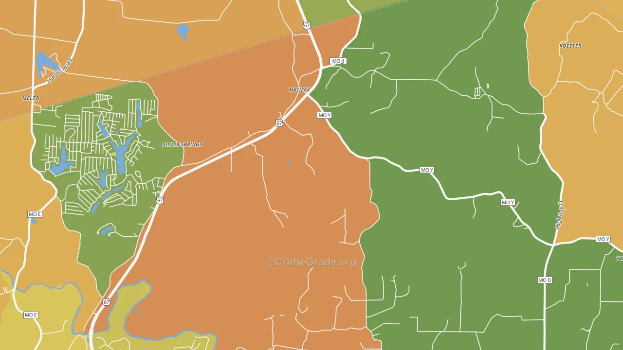 Valles Mines, MO Map of Assault Rates
