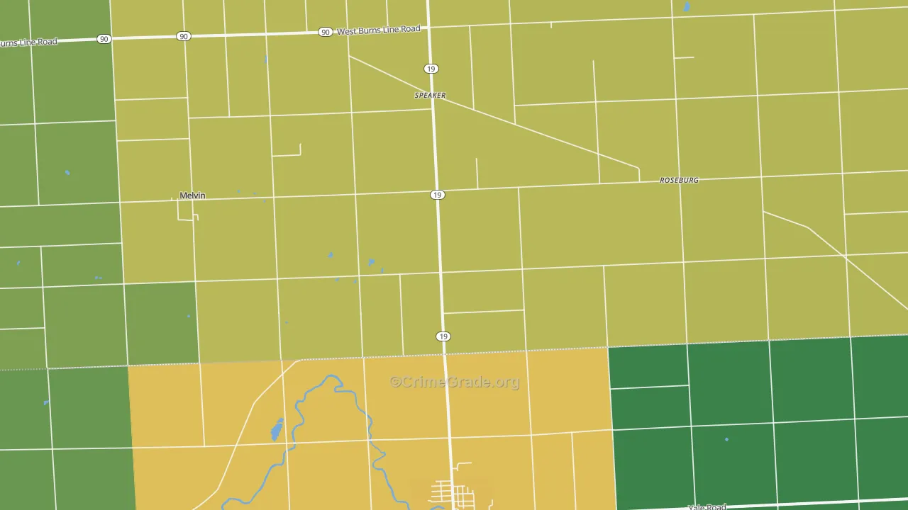 Valley Center, MI Map of Assault Rates