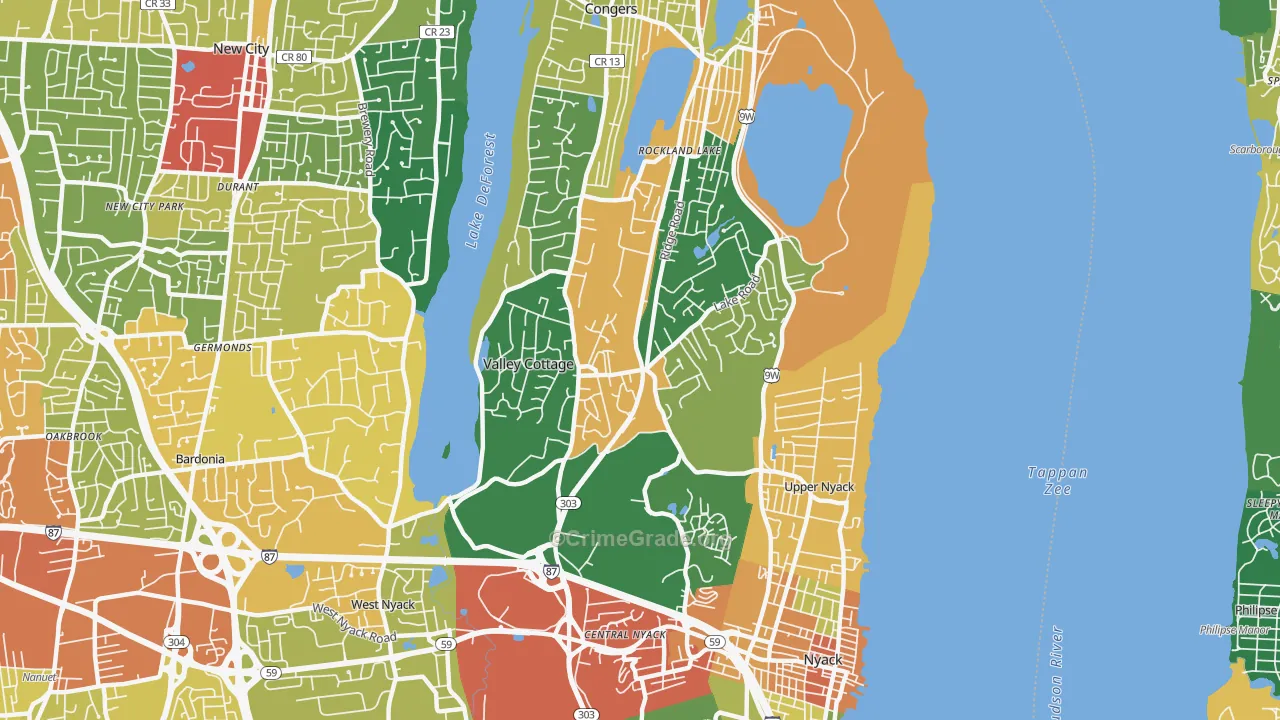 Valley Cottage, NY Map of Assault Rates
