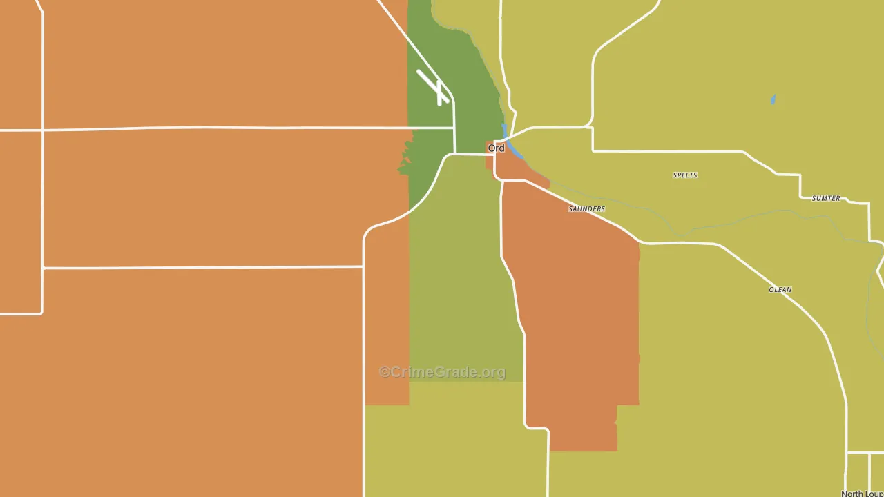 Valley County, NE Map of Assault Rates
