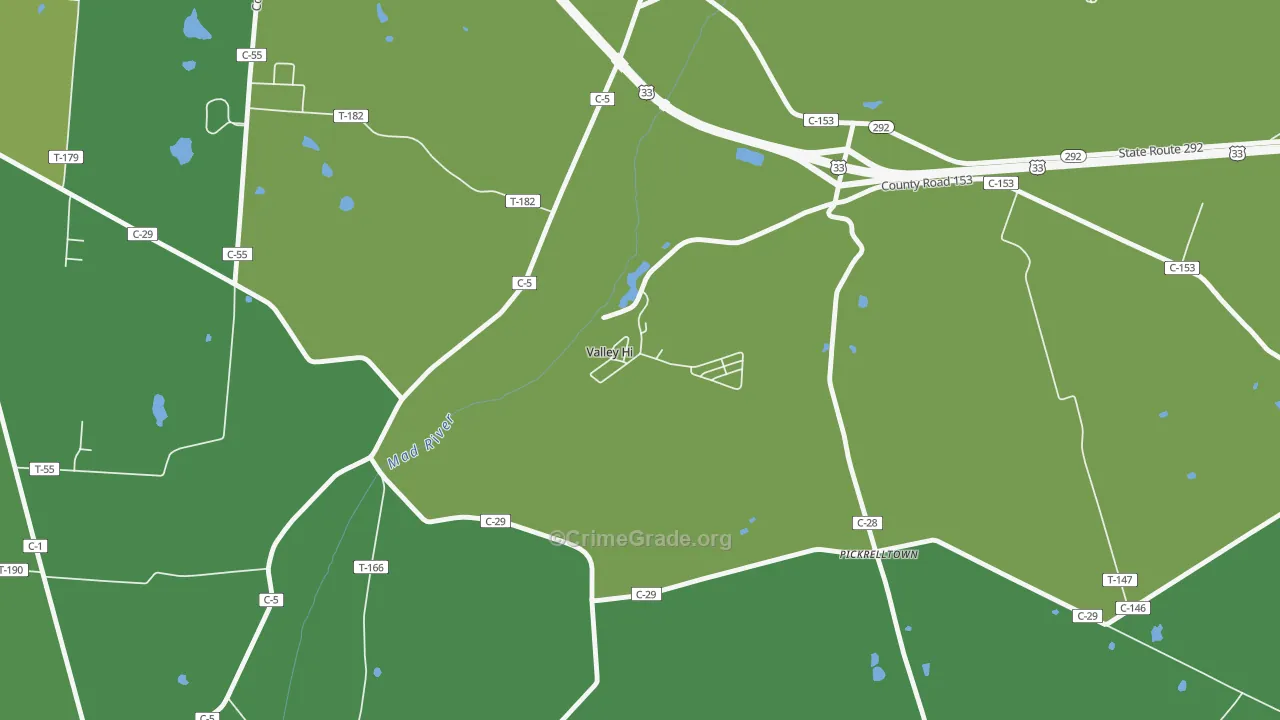 Valley-Hi, OH Map of Assault Rates