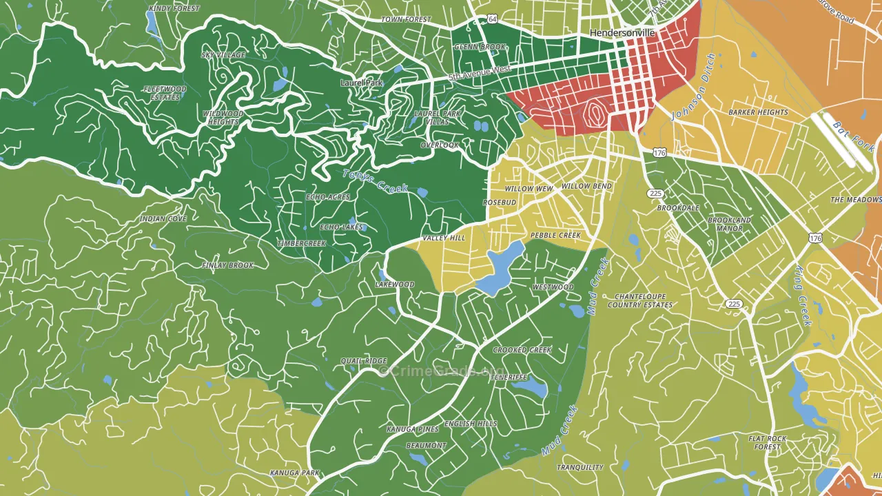 Valley Hill, NC Map of Assault Rates