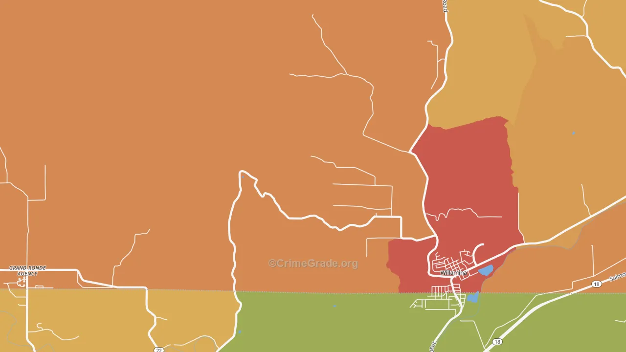 Valley Junction, OR Map of Assault Rates