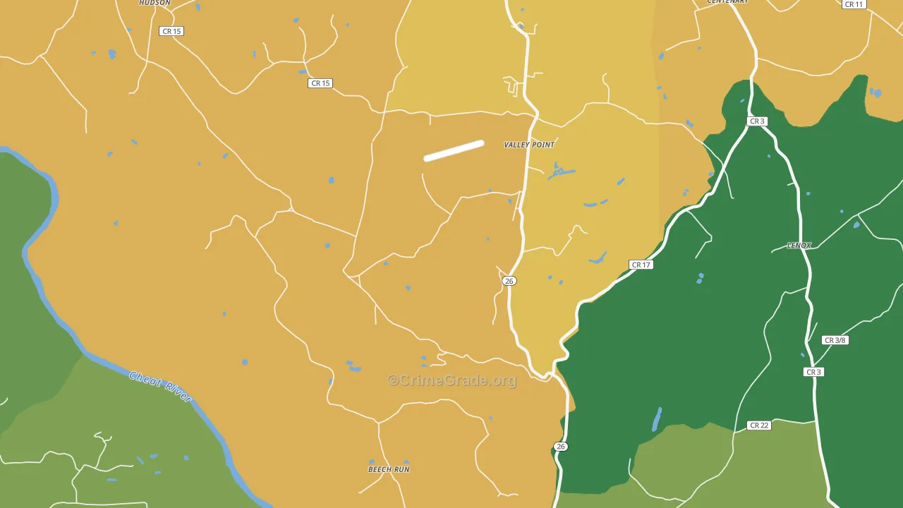 Valley Point, WV Map of Assault Rates